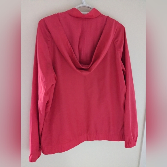 Reebok Hot Pink Windbreaker Light Jacket Women's Size L - Picture 2 of 4